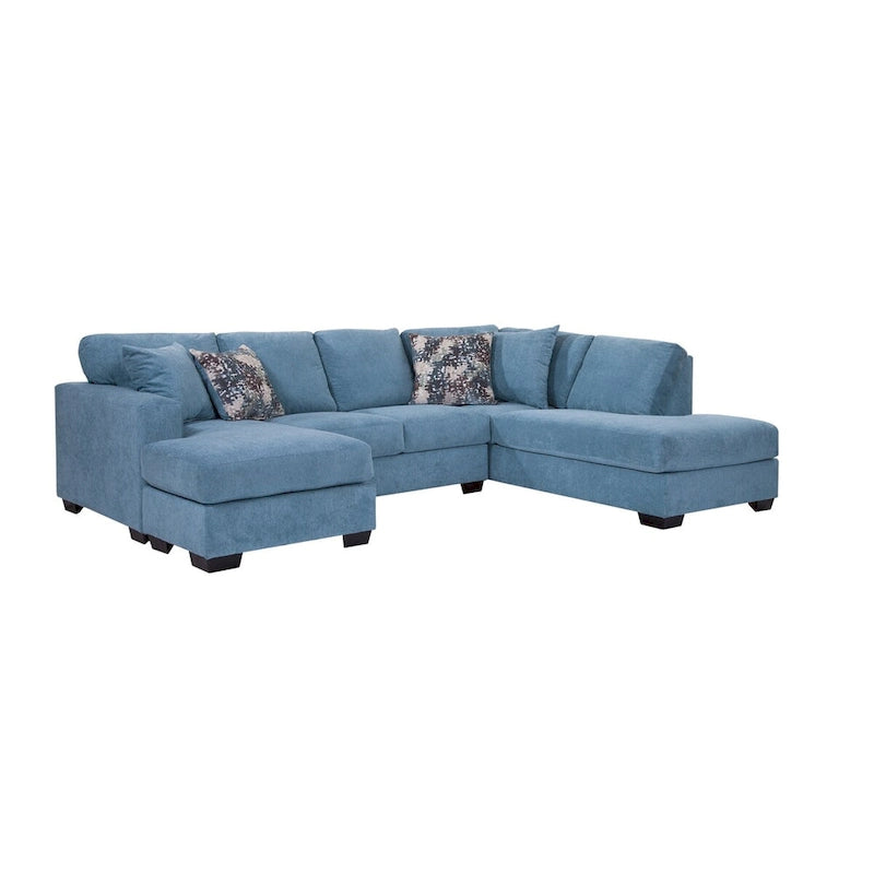 Canapé d'angle en forme de U American Furniture Classics Bluebell modèle A414V5-K2 avec 4 coussins décoratifs