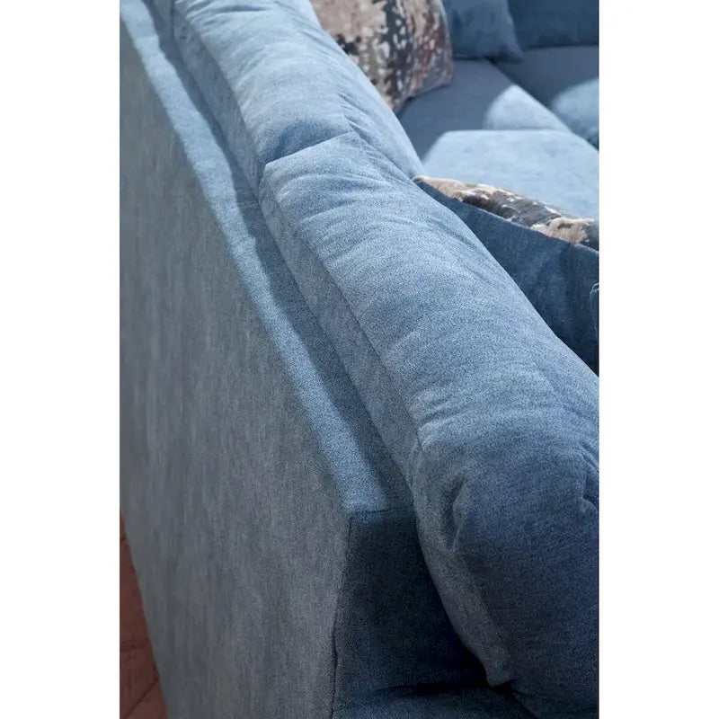 Canapé d'angle en forme de U American Furniture Classics Bluebell modèle A414V5-K2 avec 4 coussins décoratifs-13