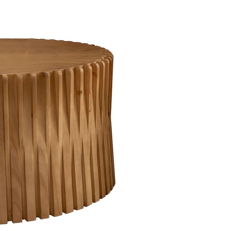 Ensemble de 2 tables basses avec motif texturé vertical en relief pour salon-24